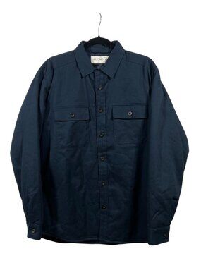 Line Of Trade Trucker Jacket Mens Navy Blue Lined Insulated Large Workwear